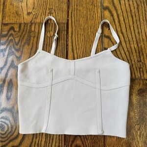 Zara Light Beige Knit Crop Top Women’s Size XS
